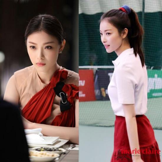 也许因为红色真的很女神色，所以在后来的《28岁未成年》里，倪妮也没打算放弃它。晚餐时和打球时完全没放弃红色元素。&nbsp;