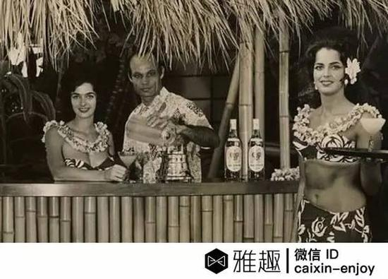 热带海岛上的Tiki吧