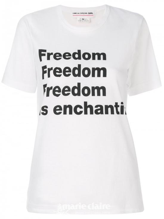 COMME DES GARÇONS GIRL 文字印花T恤