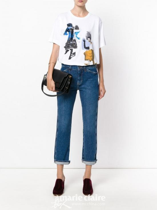 MAISON KITSUNÉ Parisienne 印花T恤