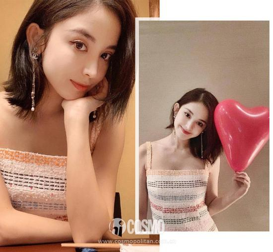 裙装、耳环：CHANEL 2019春夏系列