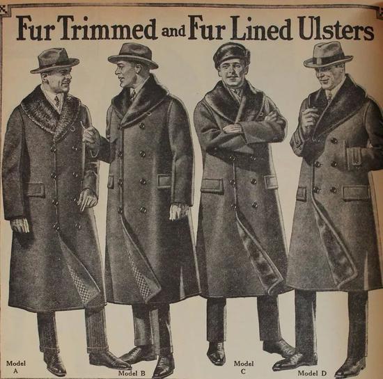 20世纪初的其中一种毛领 Ulster coat