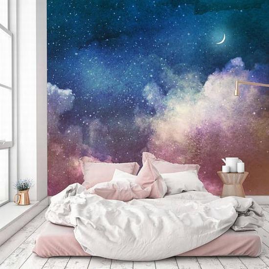 高难度的星空墙 图片源自etsy