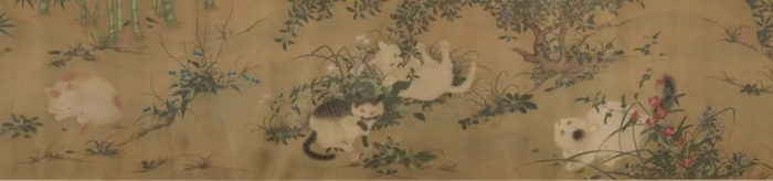 [明]朱瞻基&nbsp;唐苑嬉春图（局部） 绢本设色 37.5cm×264.2cm&nbsp;大都会艺术博物馆藏