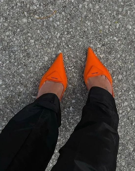 Prada Logo Slingbacks