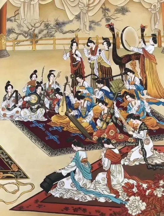 画家张嘉应老师的国画《大唐盛世》