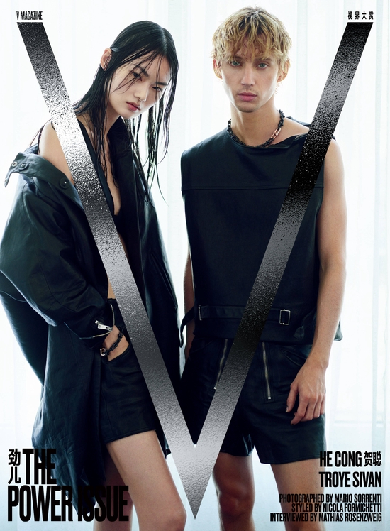 澳大利亚流行男歌手 特洛耶·希文（Troye Sivan）&amp； 中国超模 贺聪