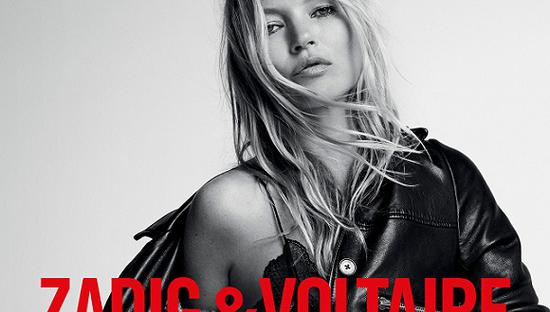 Kate Moss为Zadig&Voltaire拍摄的广告宣传片 图片来源：Zadig&Voltaire