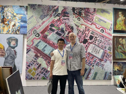 郑奎飞与外国油画家