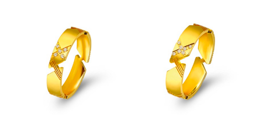 Goldstyle·X幸福无限足金钻石戒指