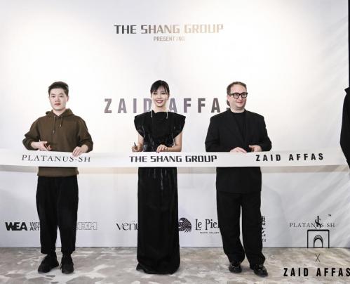 (从左至右以此为PLATANUS-SH 主理人SanJ,The Shang Group创始人Jessie Shang,时装设计师Zaid Affas)