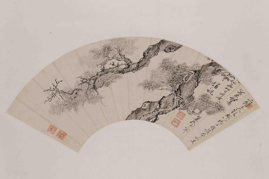 蔡含《古松献寿》