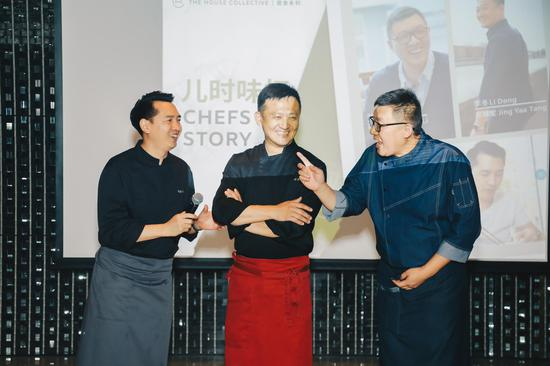 从左至右分别为：成都博舍谧寻茶室行政副总厨徐存贵，北京瑜舍京雅堂行政总厨李冬，上海镛舍随堂里主厨叶剑