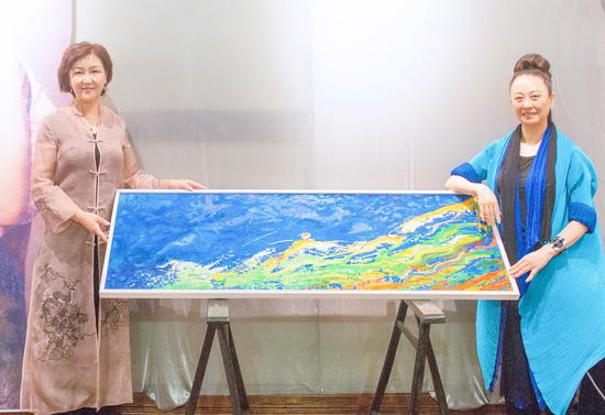 藏家郭莉与南歌子：绣画[身如琉璃]50*150cm