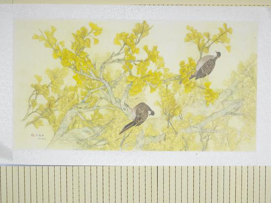 范新国《秋旸.梳羽》171cmX91cm 国画2019年