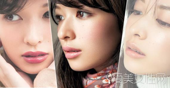 粗眉、裸妆、红唇