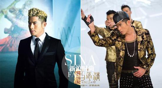 郭天王还专门打造了“金箔悟空头”