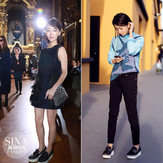 周冬雨时装周街拍