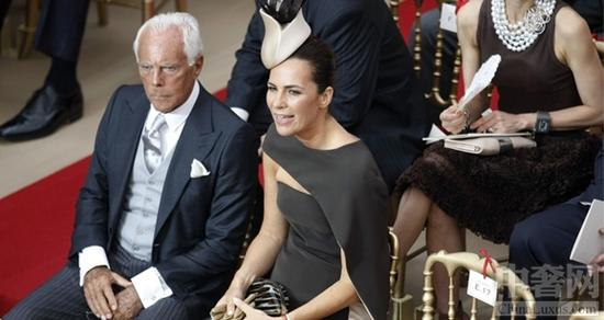 Giorgio Armani（左）和其侄女Roberta Armani（右）