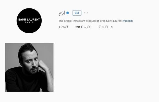 YSL清空Instagram为新官铺路 