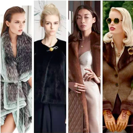 温暖而漂亮的天然真毛皮时尚外套