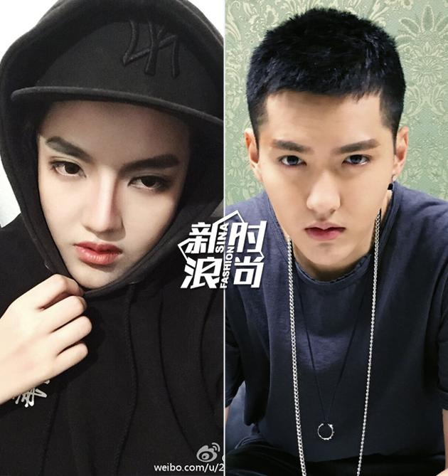 仿妆吴亦凡（图片来源@VIKI_SIYU微博）