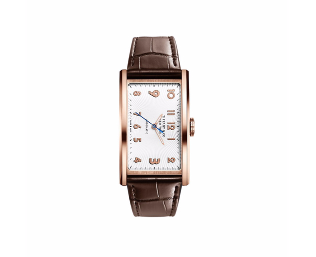 Tiffany&Co。 蒂芙尼 TIFFANY EAST WEST 18k玫瑰金自动机械男士腕表