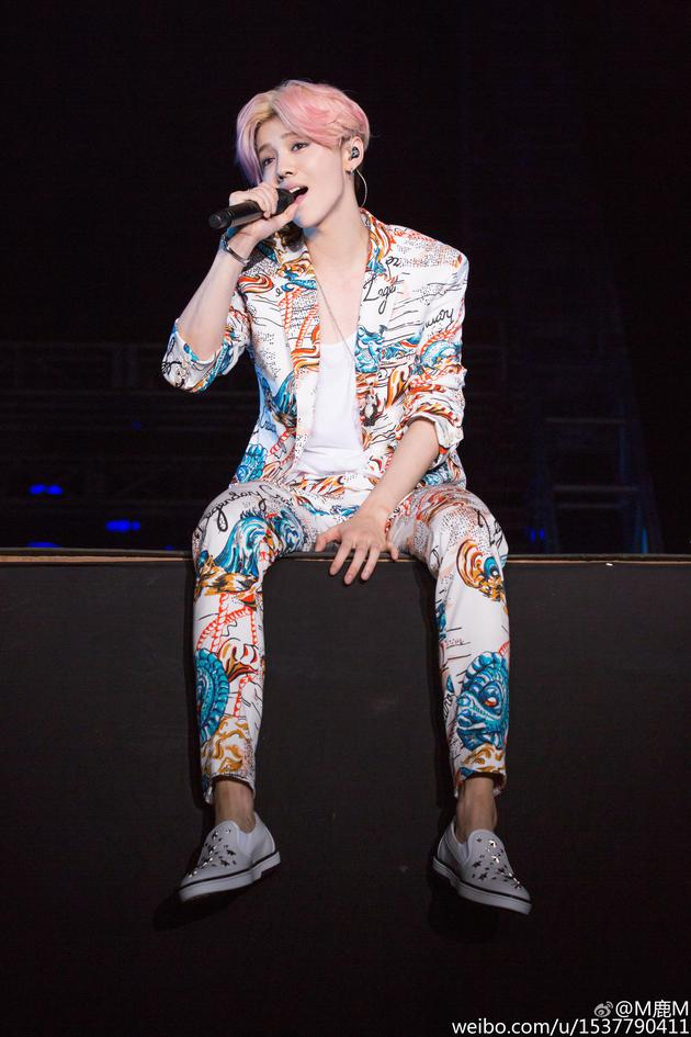 鹿晗演唱会造型