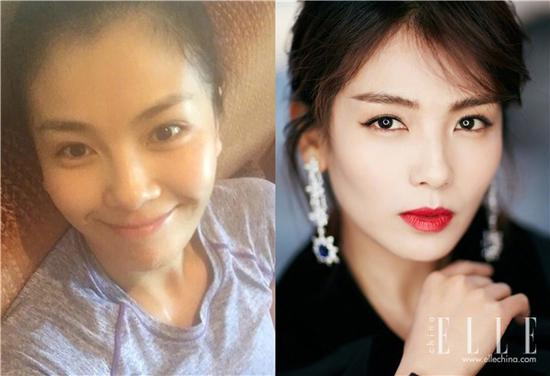 刘涛妆前妆后
