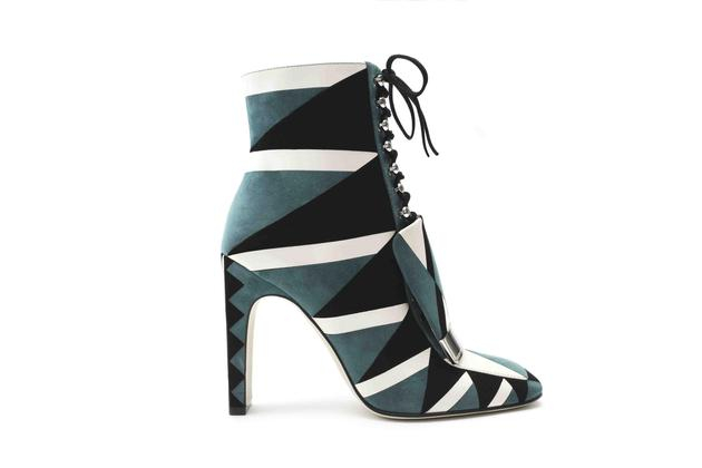 Sergio Rossi 2017-18 冬季系列系带踝靴单品图