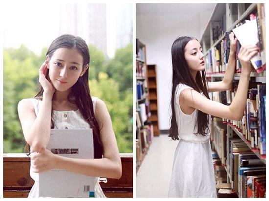 简单的白色连衣裙也是校园女神的标配，图片来源于时光网。