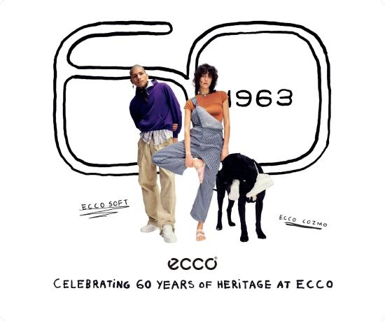 ECCO SOFT 60柔酷60周年系列 (左),ECCO COZMO 60科摩60周年系列(右)