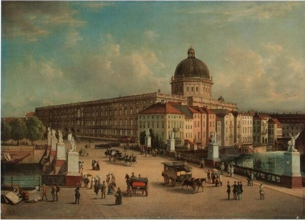 柏林博物馆岛旁原本有座德皇的皇宫。 图：取自stadtschloss-berlin.de网站　Public Domain