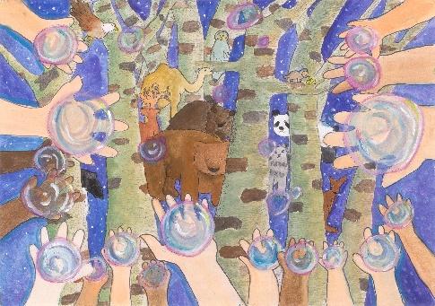 《The fragile Earth that we must protect》Zoey Huang(7岁)