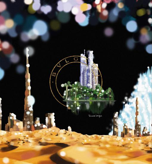宝格丽BVLGARI BVLGARI都市系列2020年特别款腕表创作插画