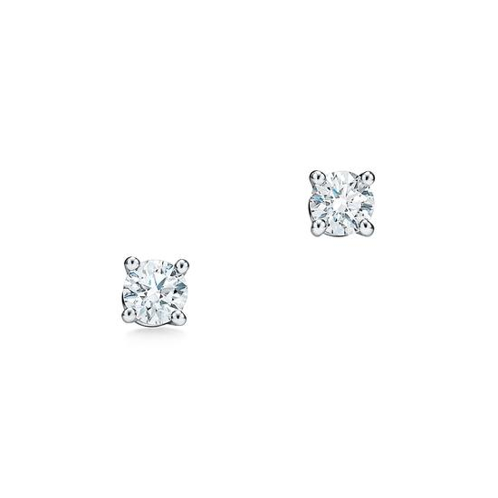Tiffany & Co. 蒂芙尼 铂金镶嵌钻石耳环