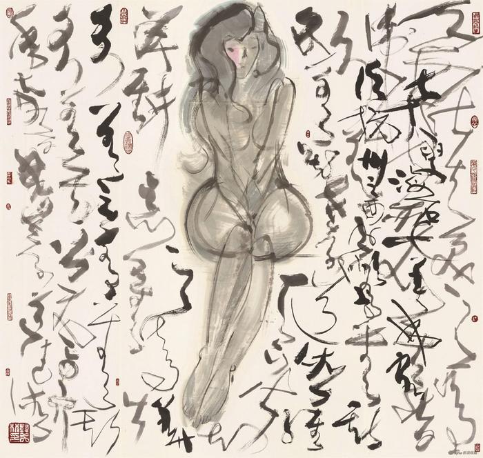 绘画:《人体》 ,180x190cm,2014年