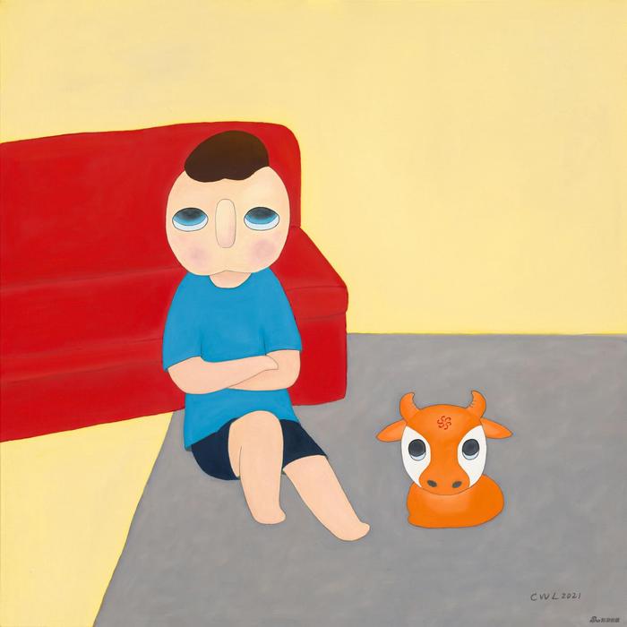 《宅》蔡万霖 100x100cm 布面油画 2021