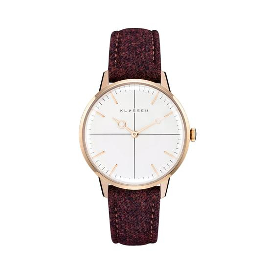 Disco Volante Rose Gold Burgundy 36mm