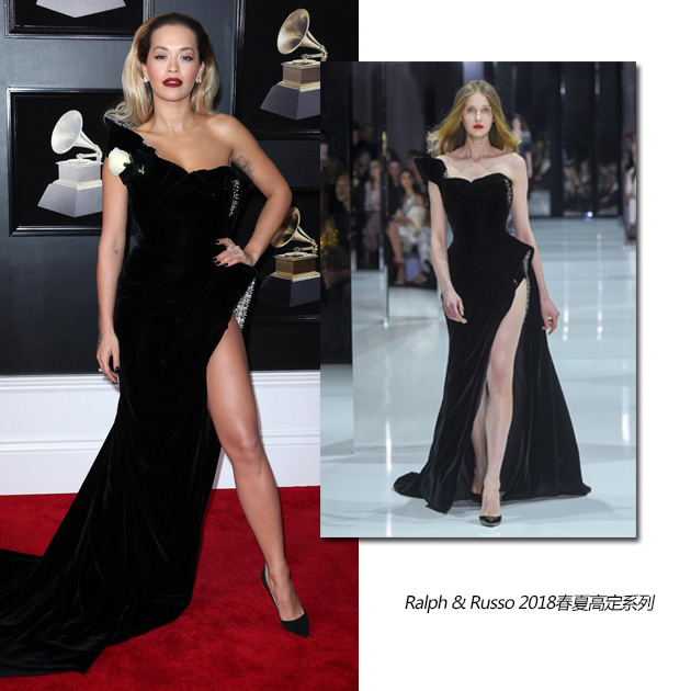 Rita Ora身着Ralph & Russo 2018春夏高定系列亮相红毯
