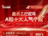蛇年A股十大人气股：中际旭创成交额3万亿，新易盛、东方财富超2万亿（名单）