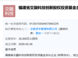 福建国资、交银投资等设立科技创新股权投资基金，注册资本3亿元