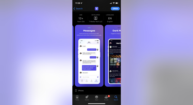 苹果商店里的TRUTH Social