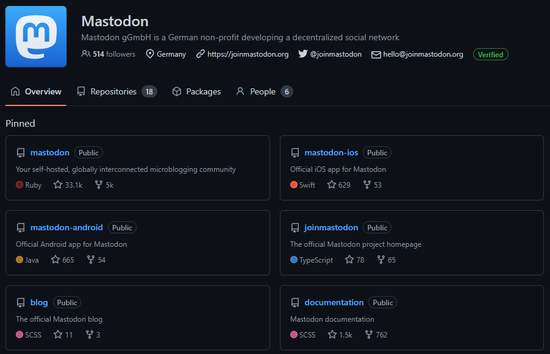 Mastodon 开源项目&nbsp; &nbsp;图片来源：GitHub