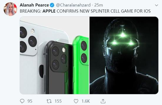 重磅：苹果刚刚公布了新的iOS版《细胞分裂》（Twitter截图）