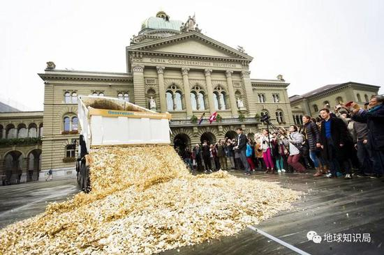 2013年瑞士支持基本收入的游行