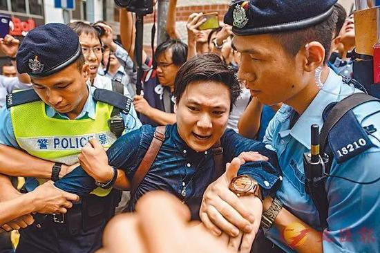  陈家驹曾于2018年被捕（图源：文汇报）