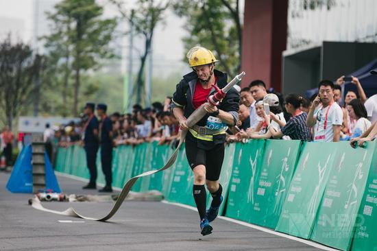 2019年8月，第18届世界警察和消防员运动会在成都举行 图片来源：每经记者 张建 摄（资料图片）