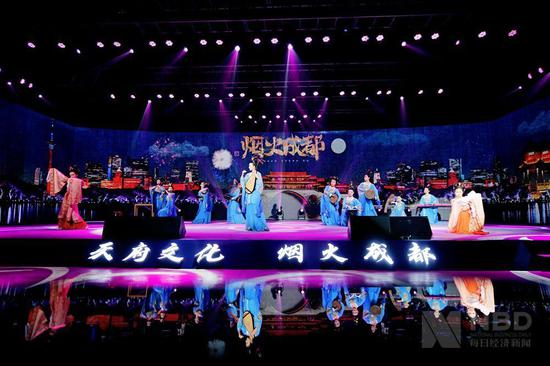 新国风动画实景剧《烟火成都》表演现场 图片来源：张建 摄