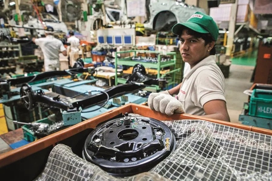 　印度诺伊达的汽车工厂。